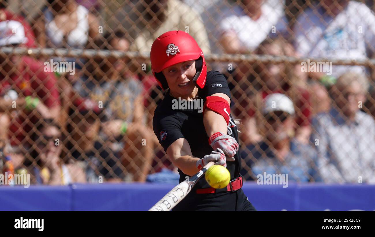 Ohio St. infielder Reagan Milliken (16) during an NCAA softball game ...