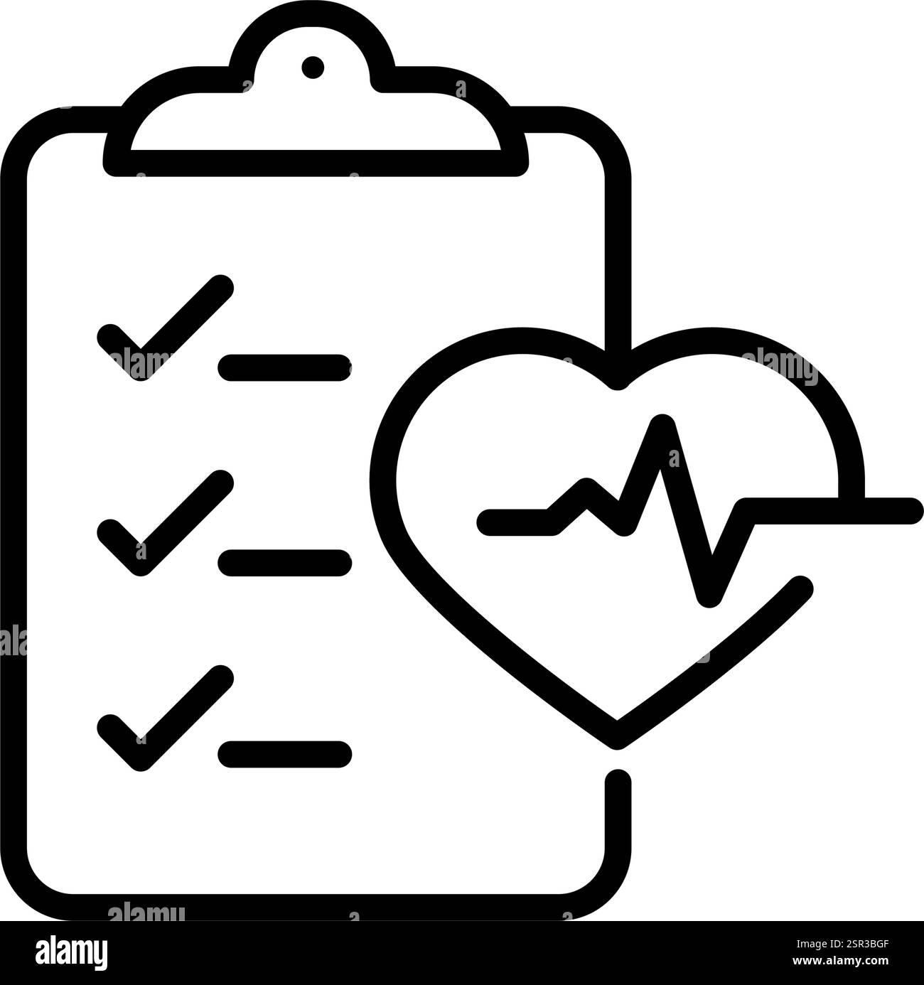 Heart fitness checklist icon Stock Vector Image & Art - Alamy