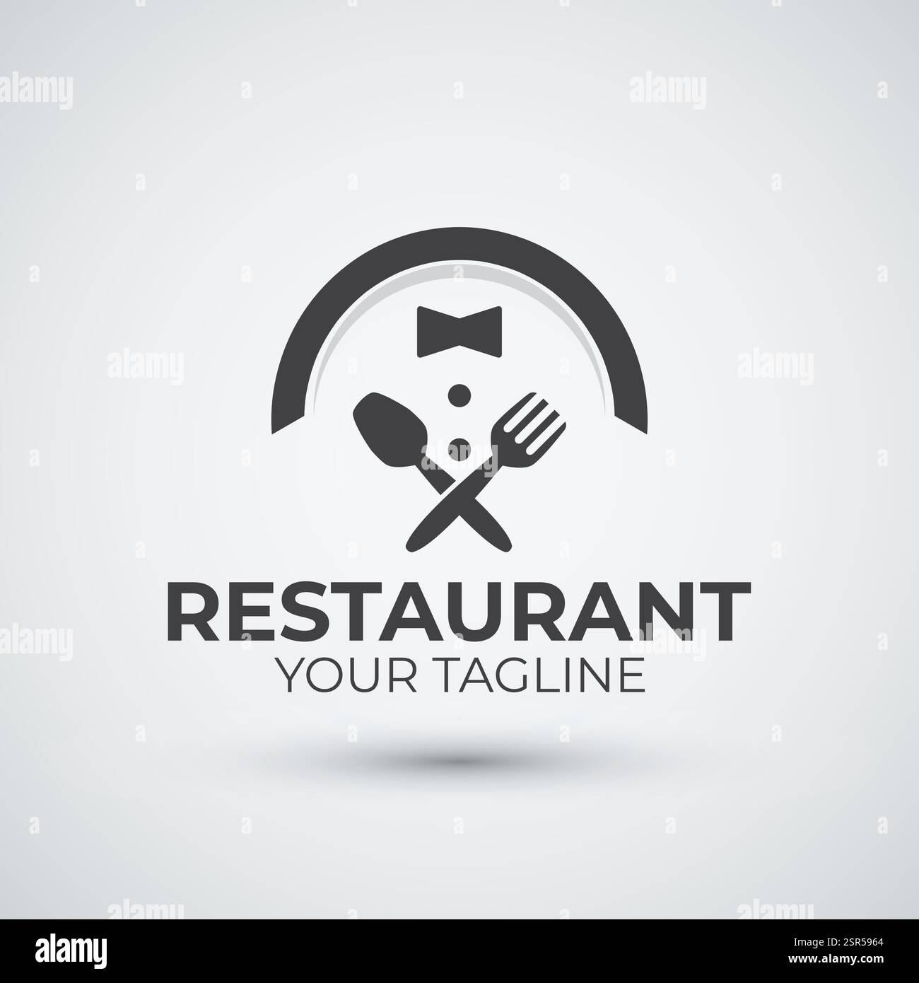 restaurant logo icon vector flat design template Stock Vector