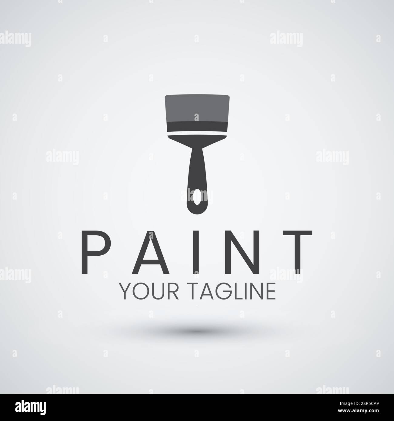 Paintbrush Logo Design Icon Template Stock Vector