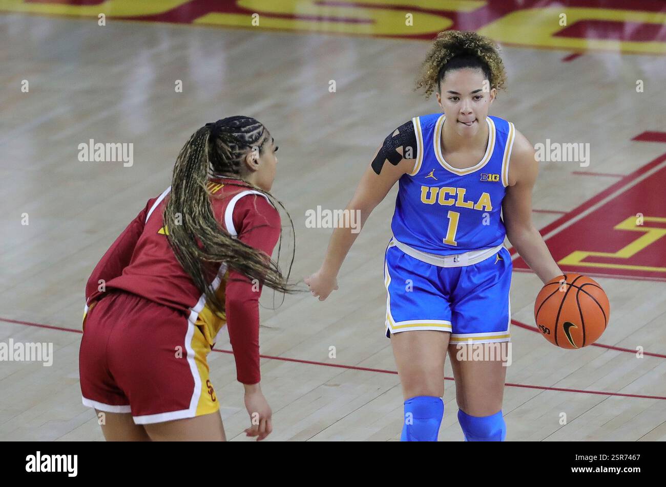 LOS ANGELES, CA - FEBRUARY 13 : UCLA Bruins guard Kiki Rice (1 ...