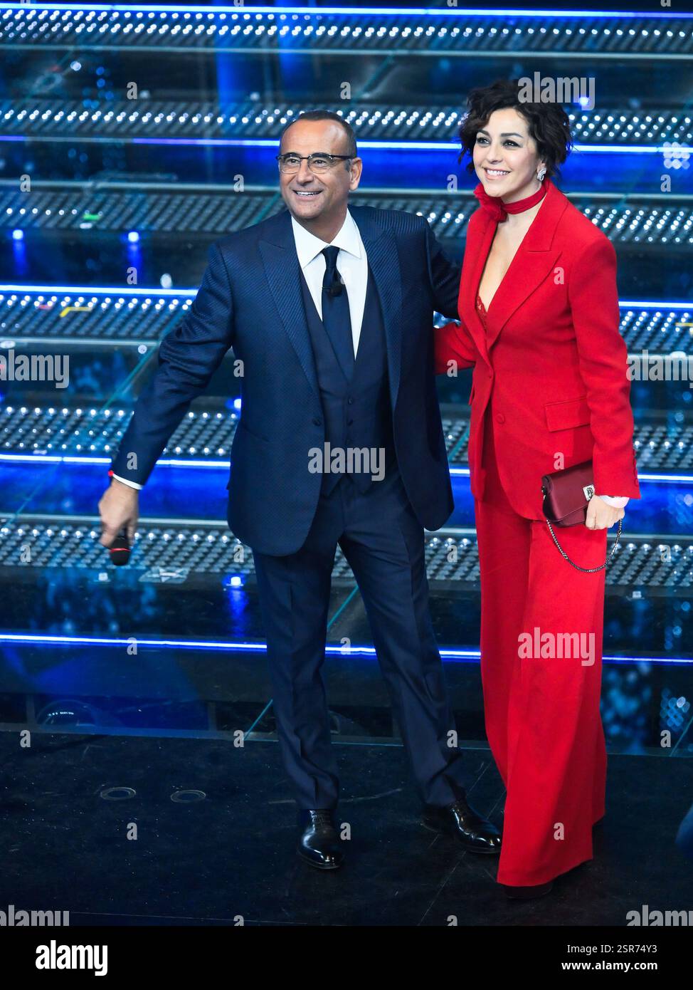 Sanremo Italy 15th Feb 2025 Fourth Evening In The Photo Carlo 
