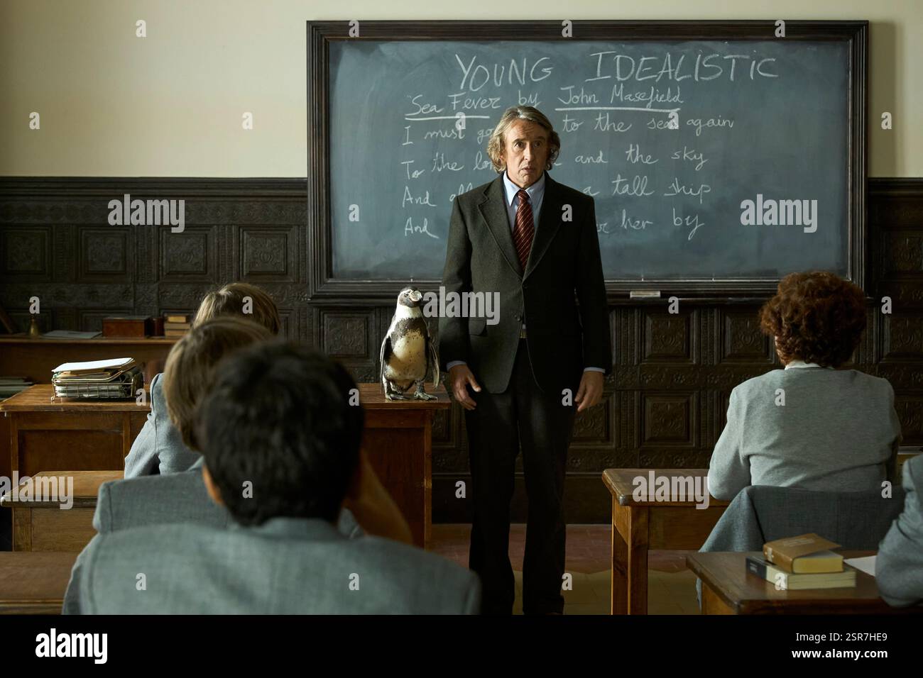 RELEASE DATE: March 28, 2025. TITLE: The Penguin Lessons. STUDIO: Intake Films. DIRECTOR: Peter Cattaneo. PLOT: Starring Oscar nominee Steve Coogan, this poignant dramedy from director Peter Cattaneo follows an Englishman's personal and political awakening after he adopts a penguin during a cataclysmic period in Argentine history. STARRING: STEVE COOGAN as Tom Michell. (Credit Image: © Intake Films/Entertainment Pictures/ZUMAPRESS.com) EDITORIAL USAGE ONLY! Not for Commercial USAGE! Stock Photo