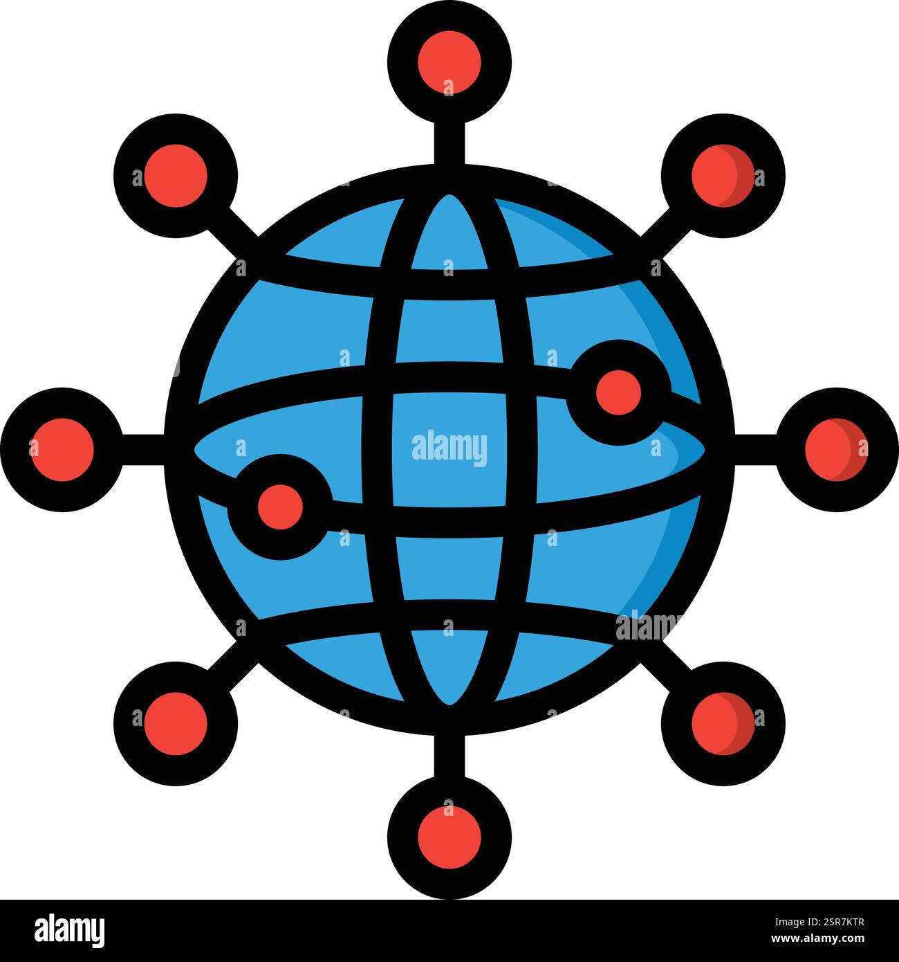 Networking colorful flat design Stock Vector Images - Alamy