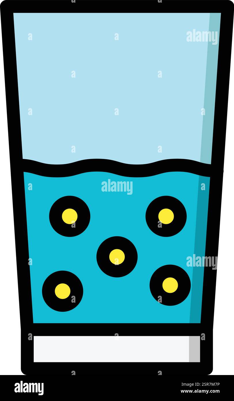 Water Glass Vector Icon Design Illustration Stock Vector