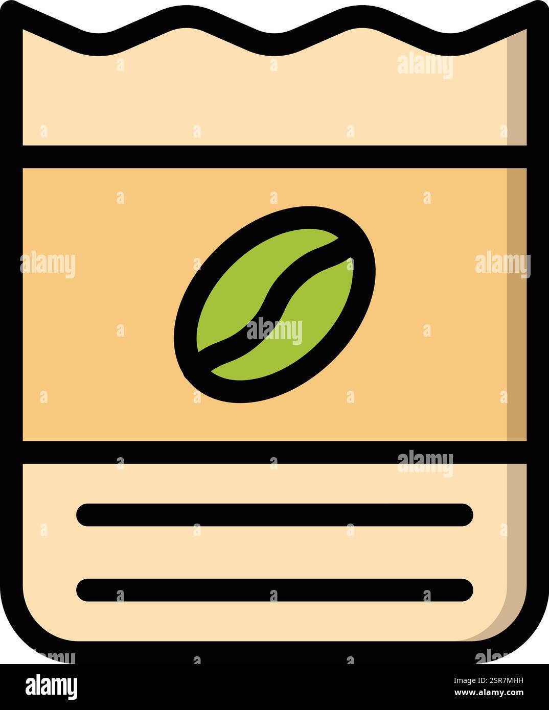 Coffee Beans Vector Icon Design Illustration Stock Vector