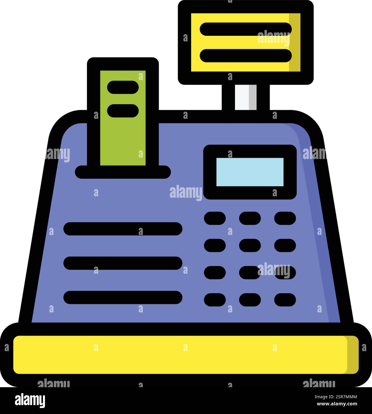 Cashier Machine Vector Icon Design Illustration Stock Vector