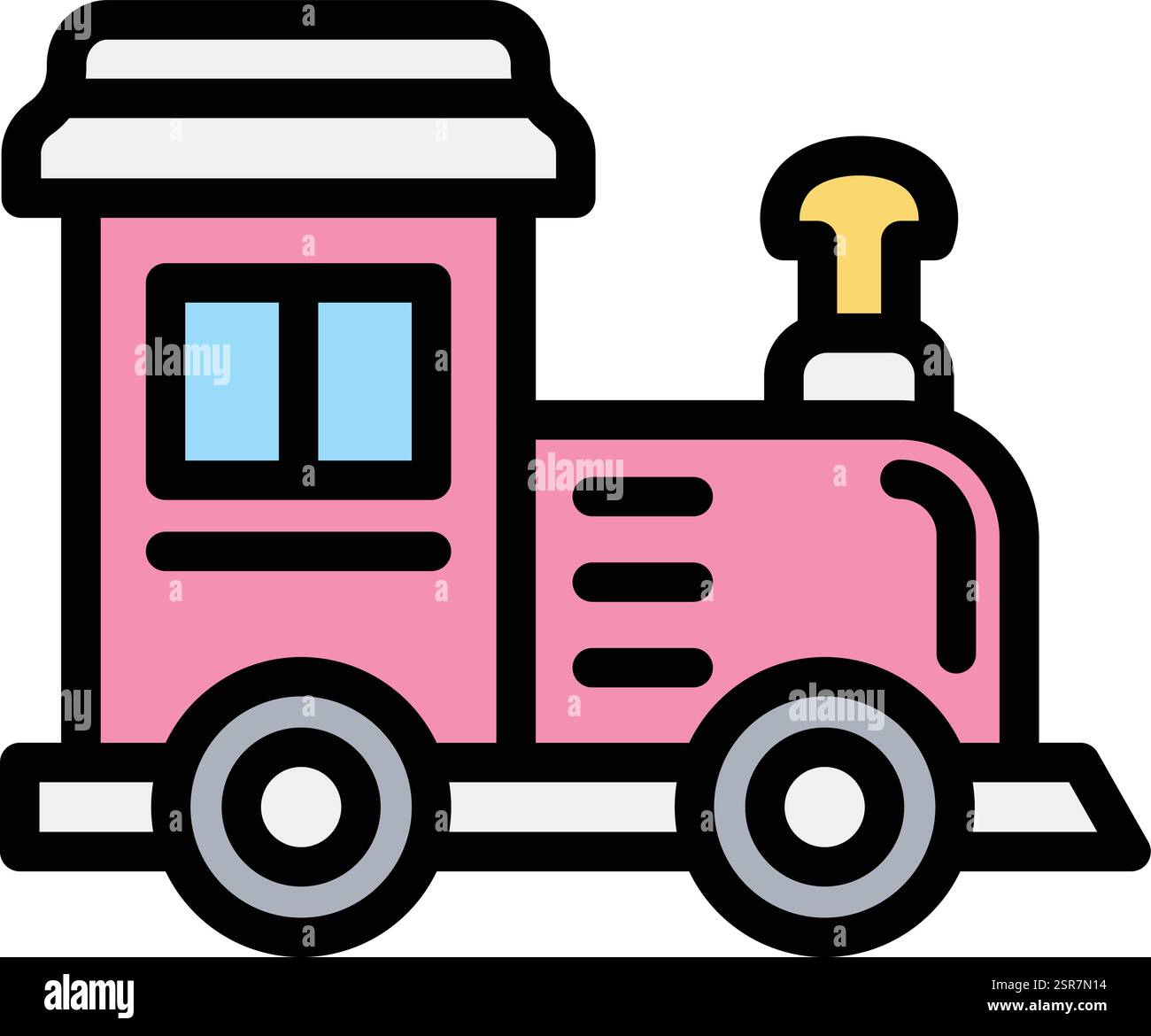 Train toy Vector Icon Design Illustration Stock Vector