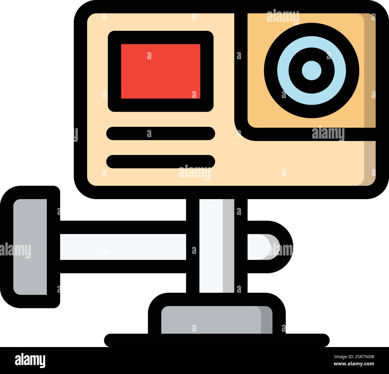 Action Camera Vector Icon Design Illustration Stock Vector