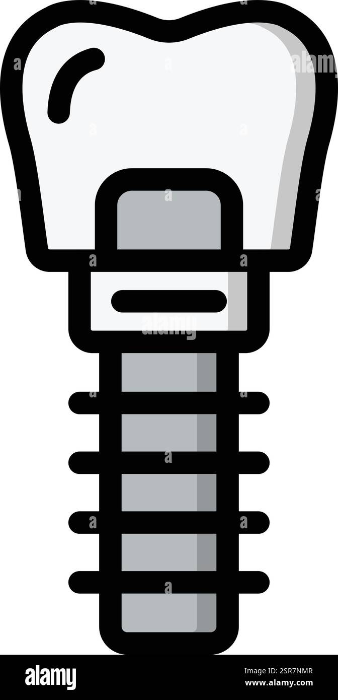 Dental Implant Vector Icon Design Illustration Stock Vector