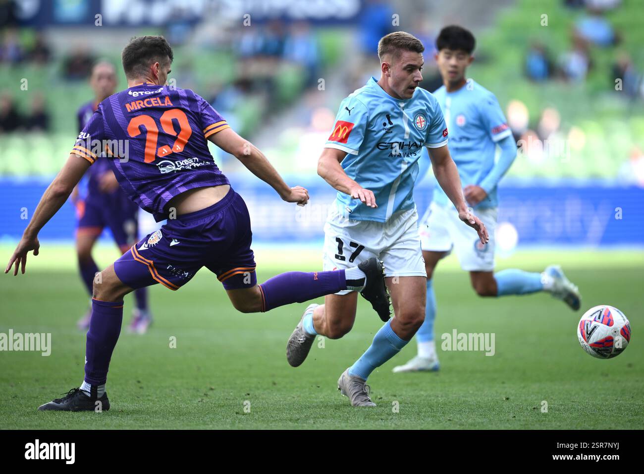 Melbourne, Australia. 15th Feb, 2025. Max Caputo of Melbourne City ...