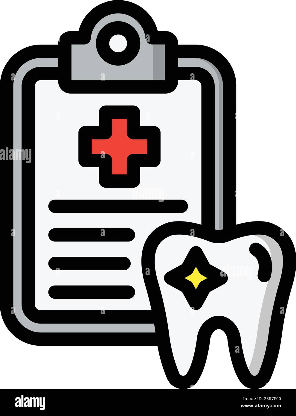 Dental Record Vector Icon Design Illustration Stock Vector