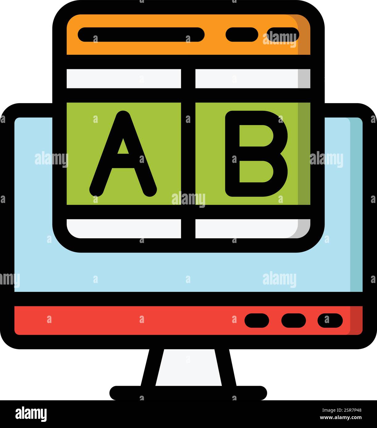 Ab testing Vector Icon Design Illustration Stock Vector