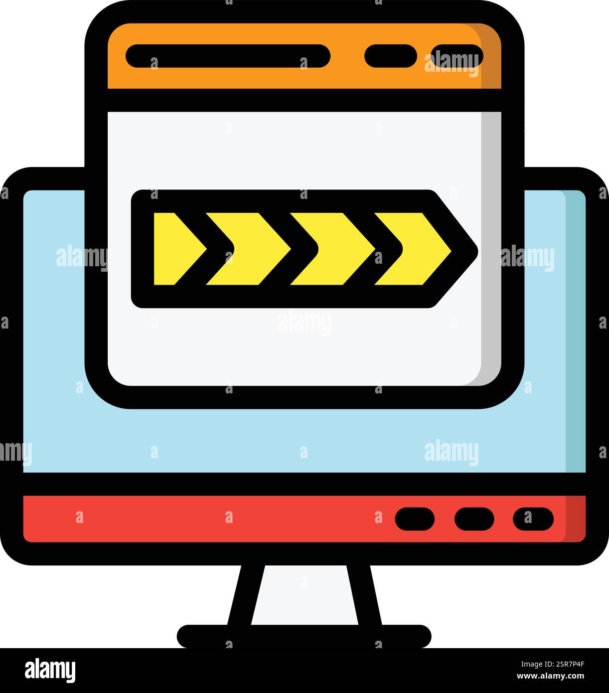 Breadcrumb Vector Icon Design Illustration Stock Vector