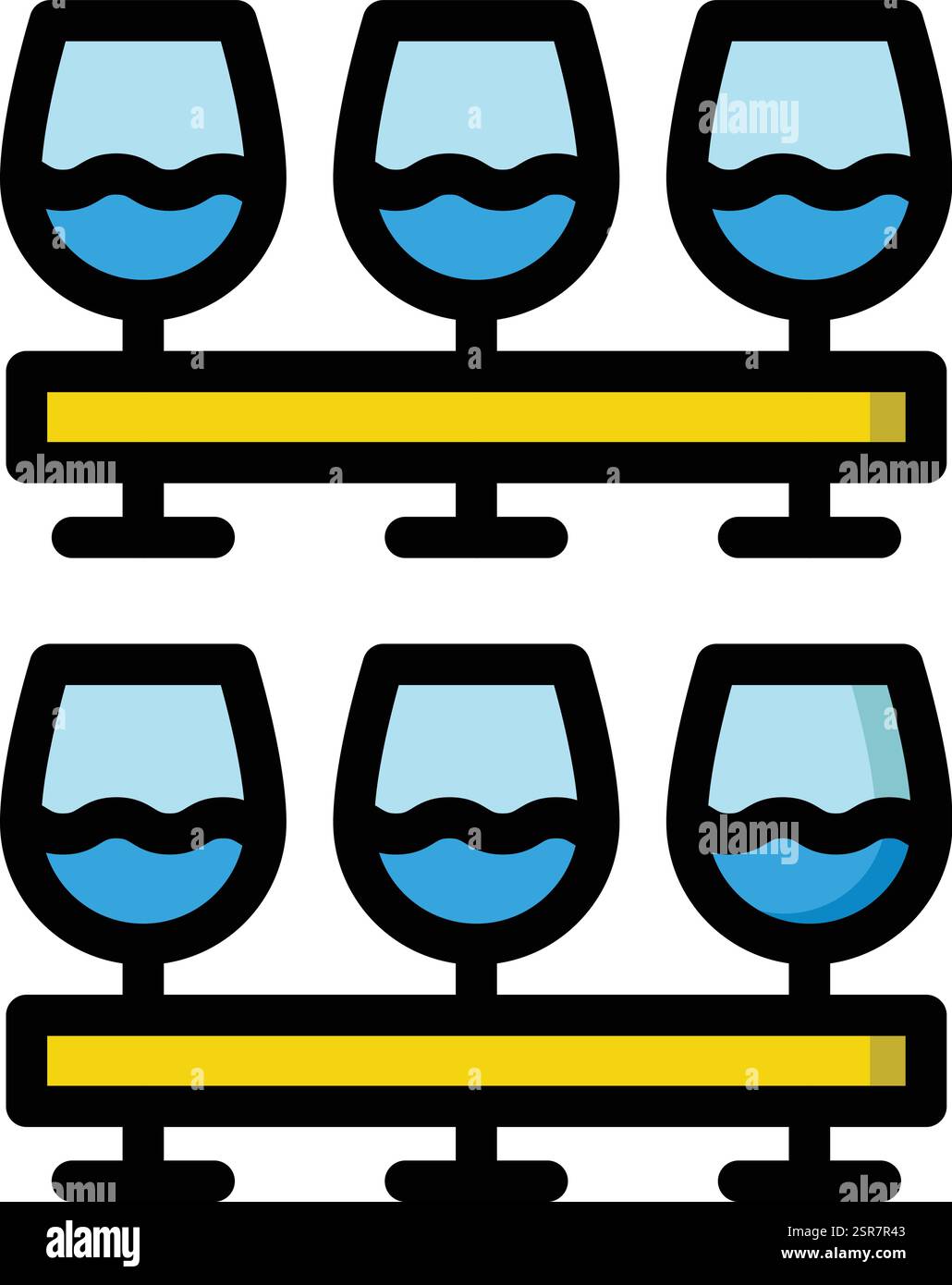 Wine Glasses Vector Icon Design Illustration Stock Vector