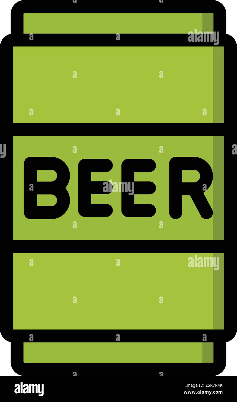 Beer Can Vector Icon Design Illustration Stock Vector
