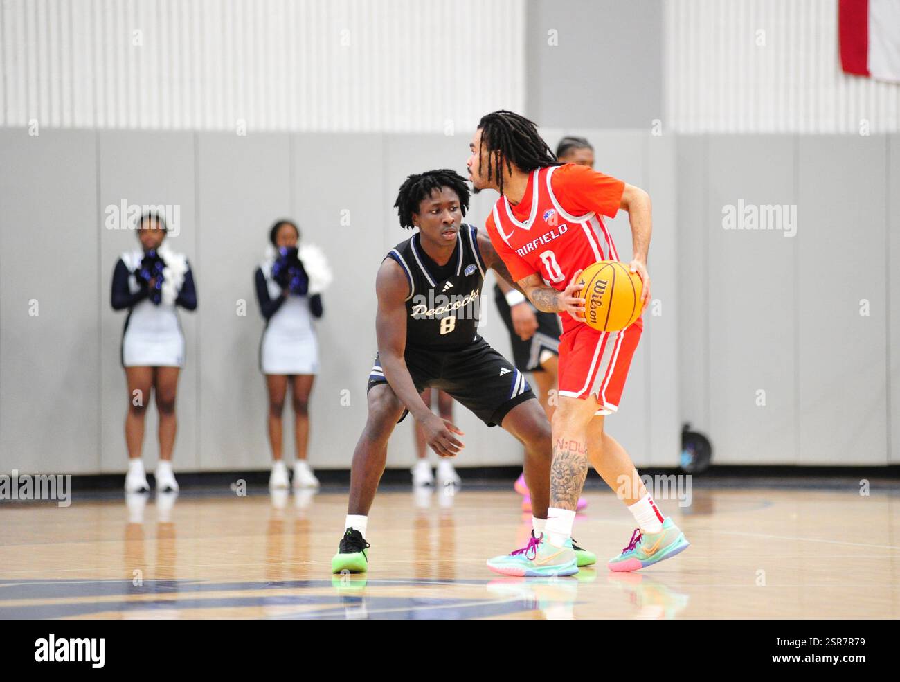 Jersey City, USA. 14th Feb, 2025. Fairfield's Deon Perry (0) at the ...