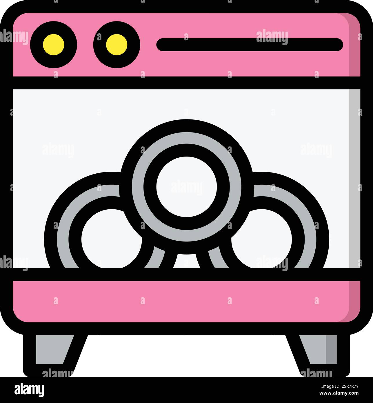 Dishwasher Vector Icon Design Illustration Stock Vector