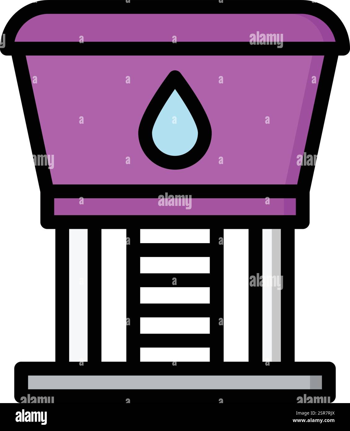 Water Tower Vector Icon Design Illustration Stock Vector