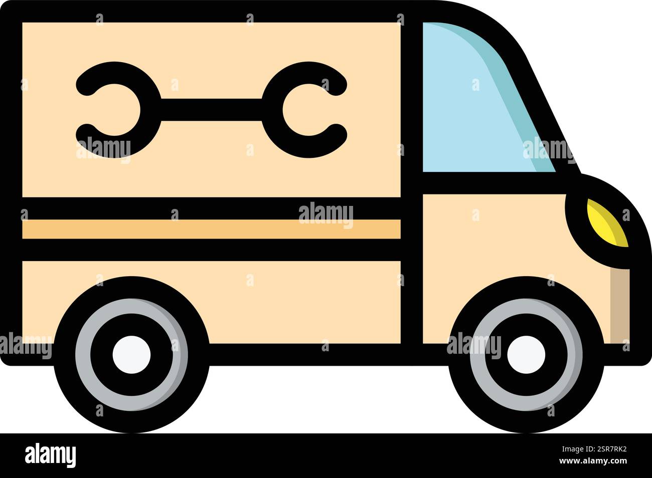 Plumber Truck Vector Icon Design Illustration Stock Vector