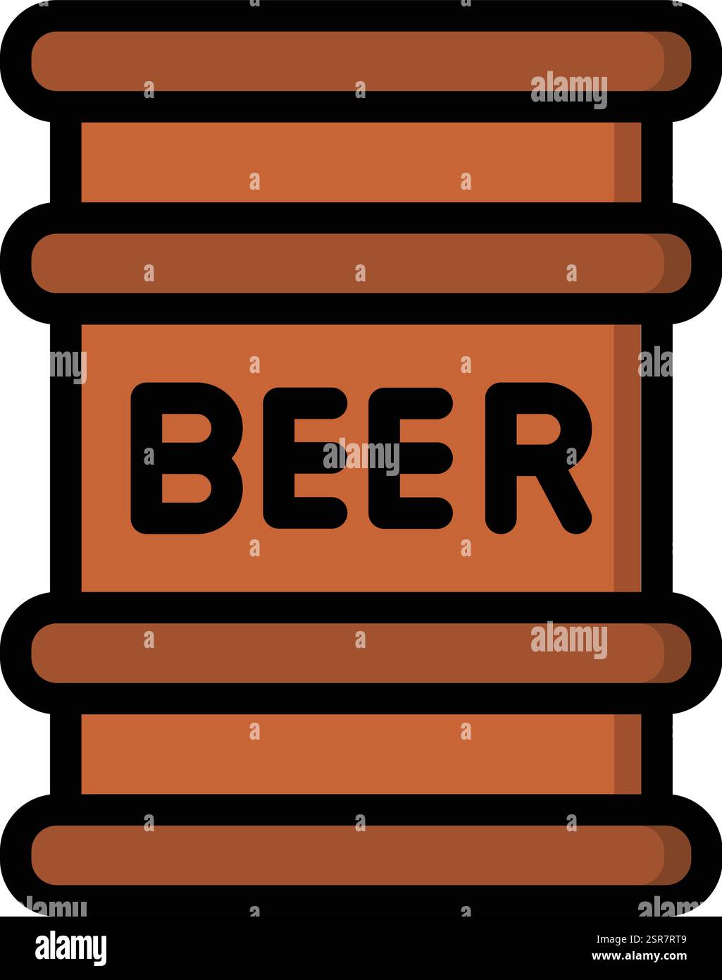 Beer Keg Vector Icon Design Illustration Stock Vector
