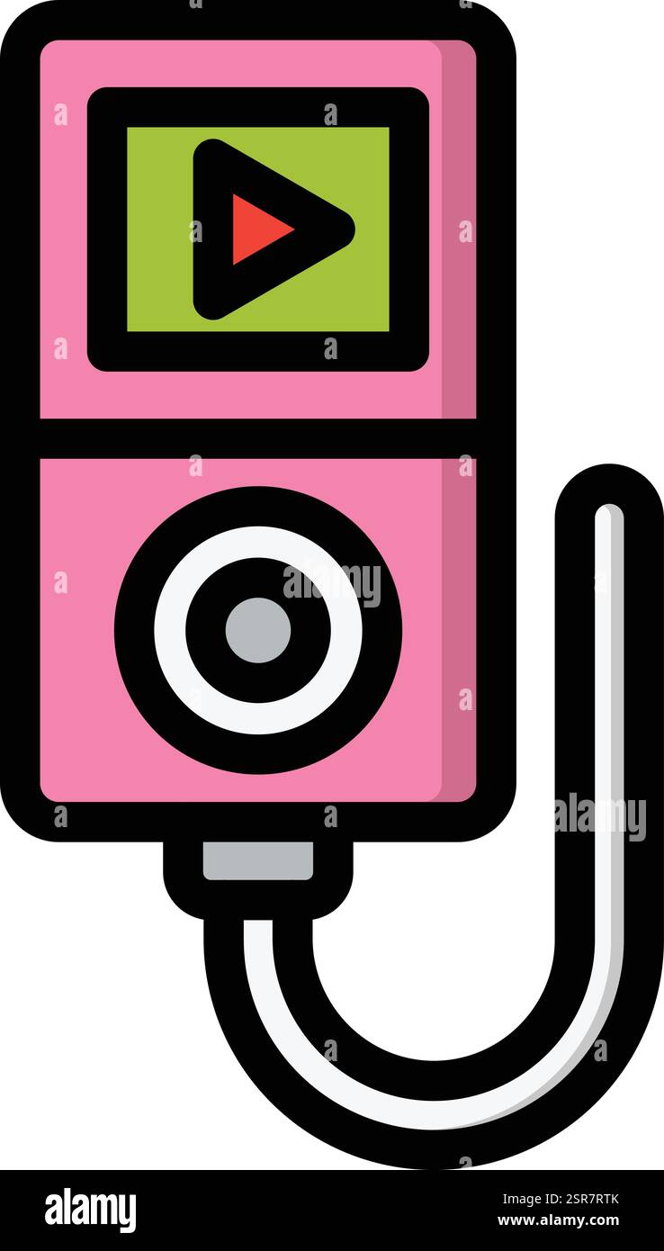 Music Player Vector Icon Design Illustration Stock Vector