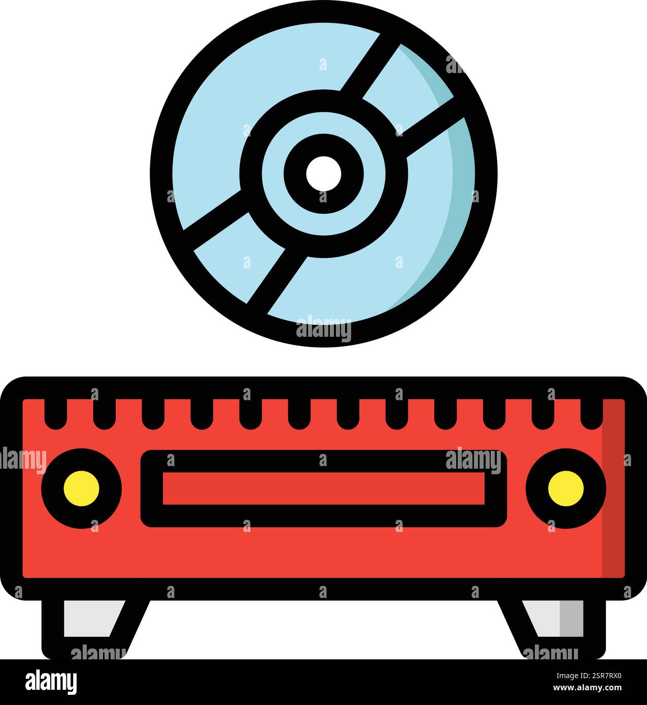 Cd Player Vector Icon Design Illustration Stock Vector