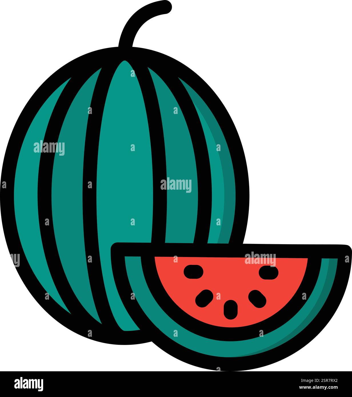 Watermelon Vector Icon Design Illustration Stock Vector