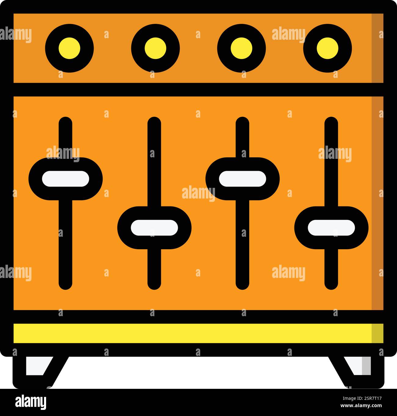 Music Equalizer Vector Icon Design Illustration Stock Vector
