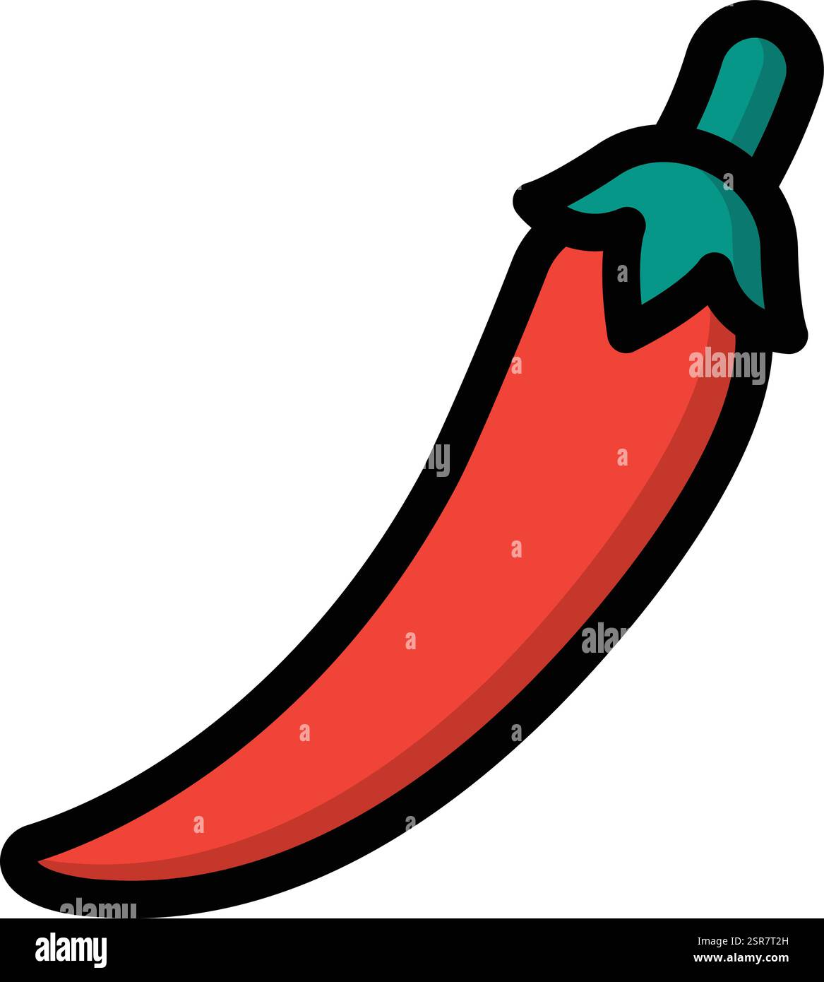 Chili Vector Icon Design Illustration Stock Vector