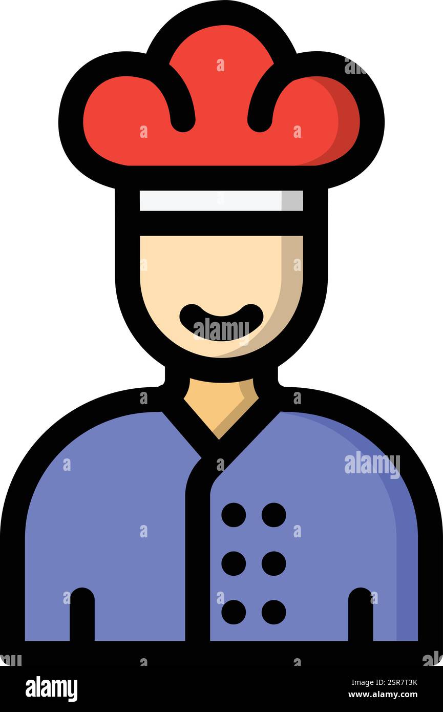 Chef Vector Icon Design Illustration Stock Vector