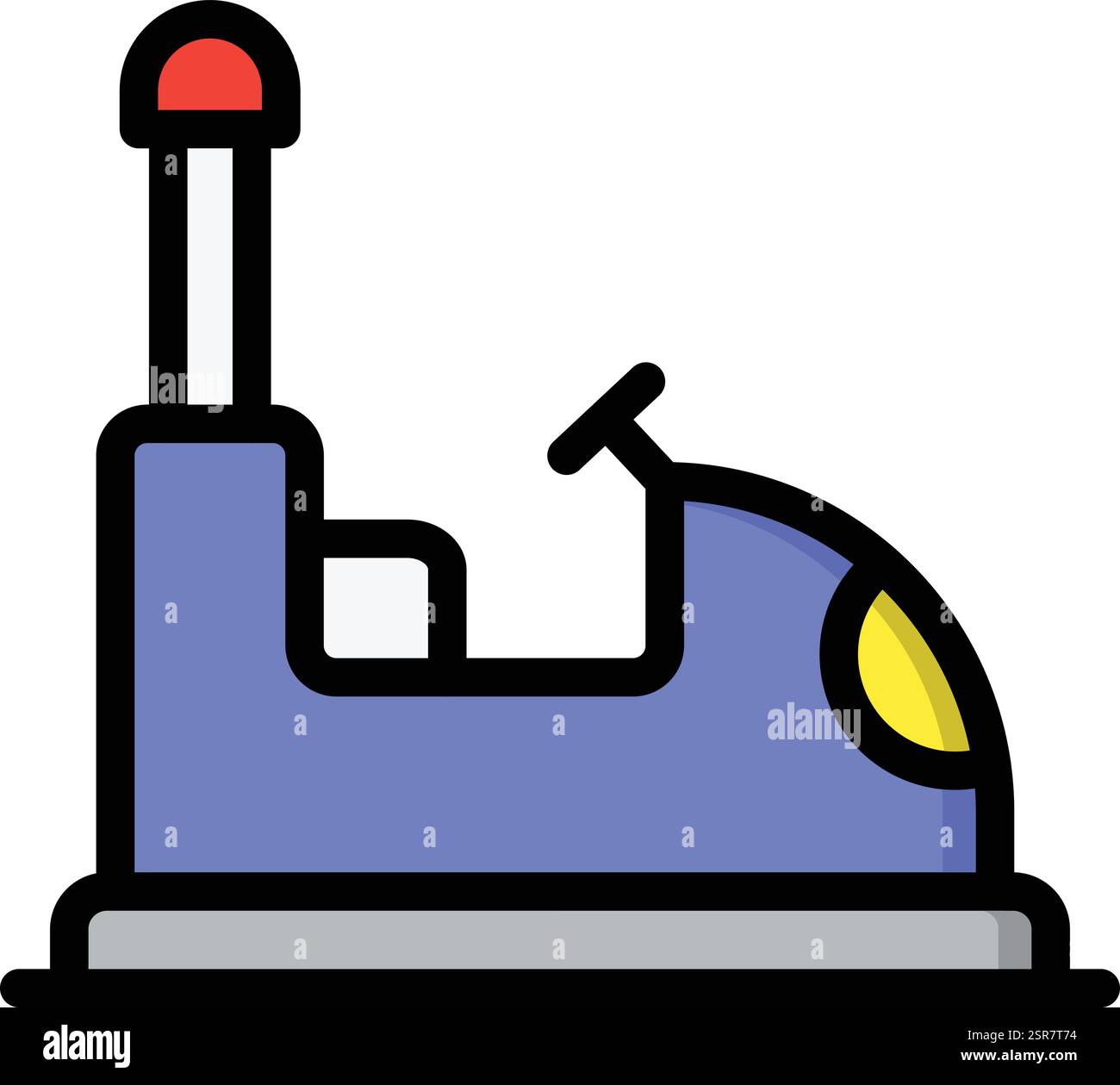 Bumper Car Vector Icon Design Illustration Stock Vector