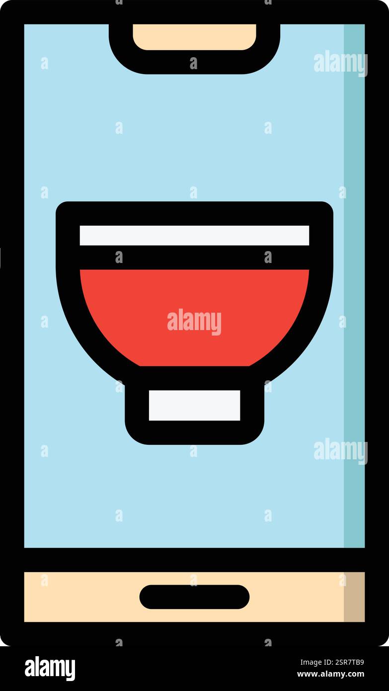 Mobile Recipe Vector Icon Design Illustration Stock Vector