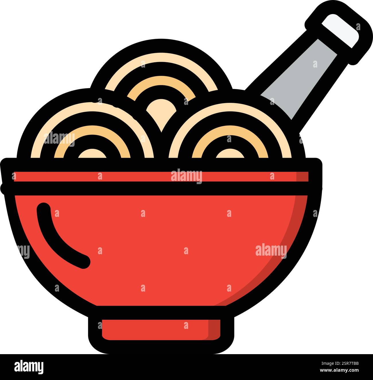 Spaghetti Vector Icon Design Illustration Stock Vector