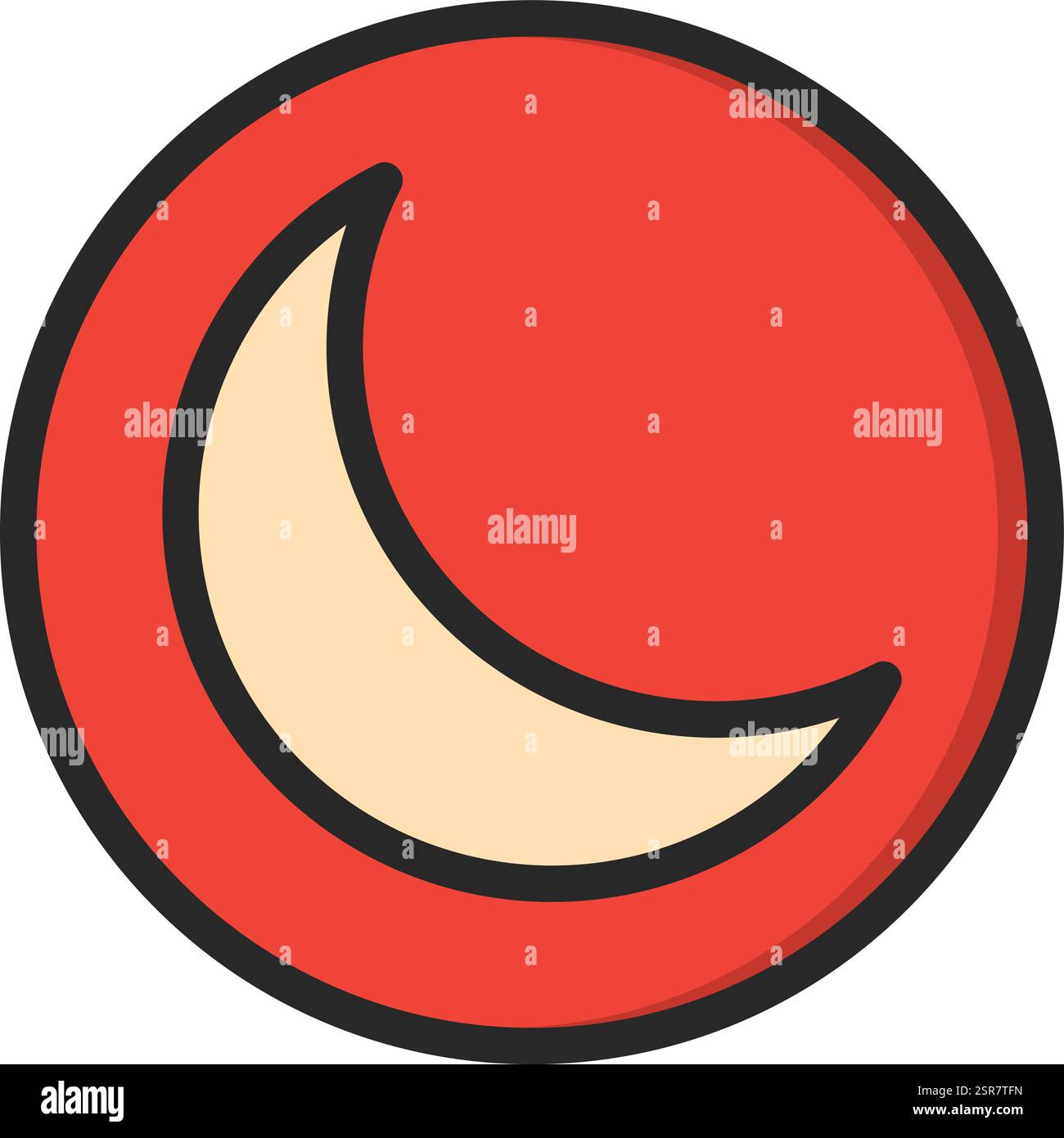 Night mode Vector Icon Design Illustration Stock Vector