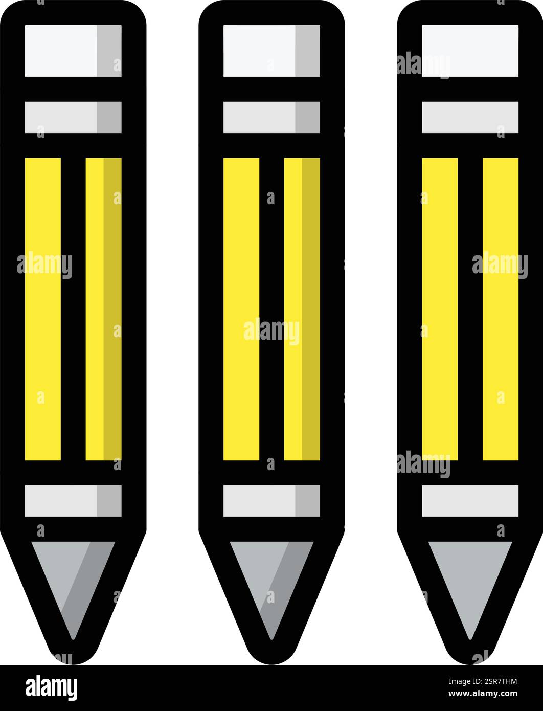 Pencils Vector Icon Design Illustration Stock Vector