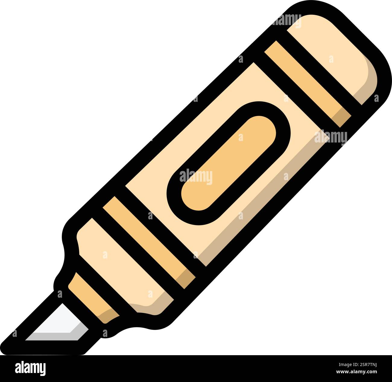 Highlighter Vector Icon Design Illustration Stock Vector