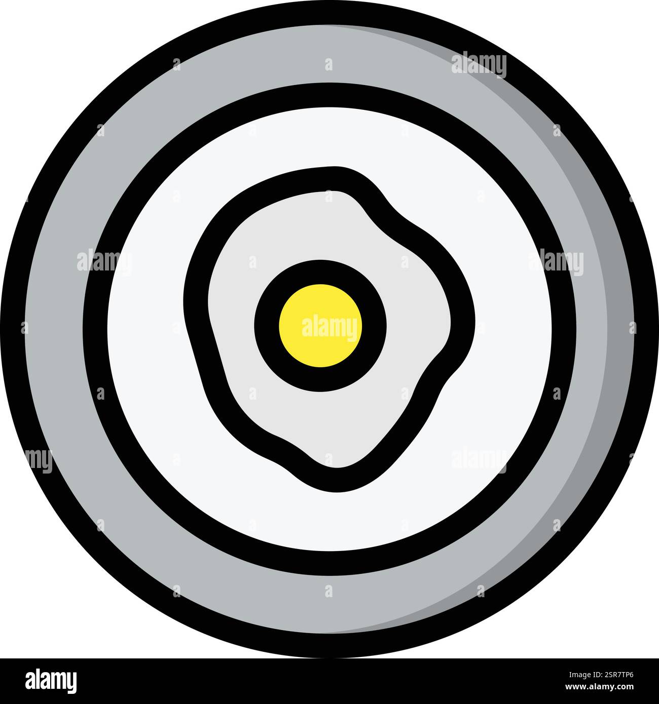 Fried Egg Vector Icon Design Illustration Stock Vector