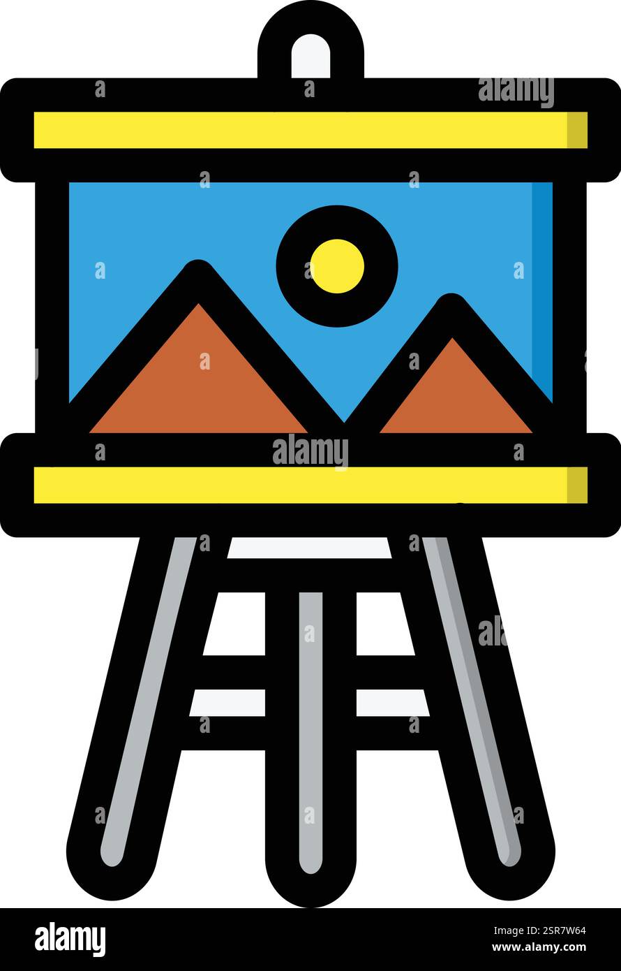 Painting Board Vector Icon Design Illustration Stock Vector