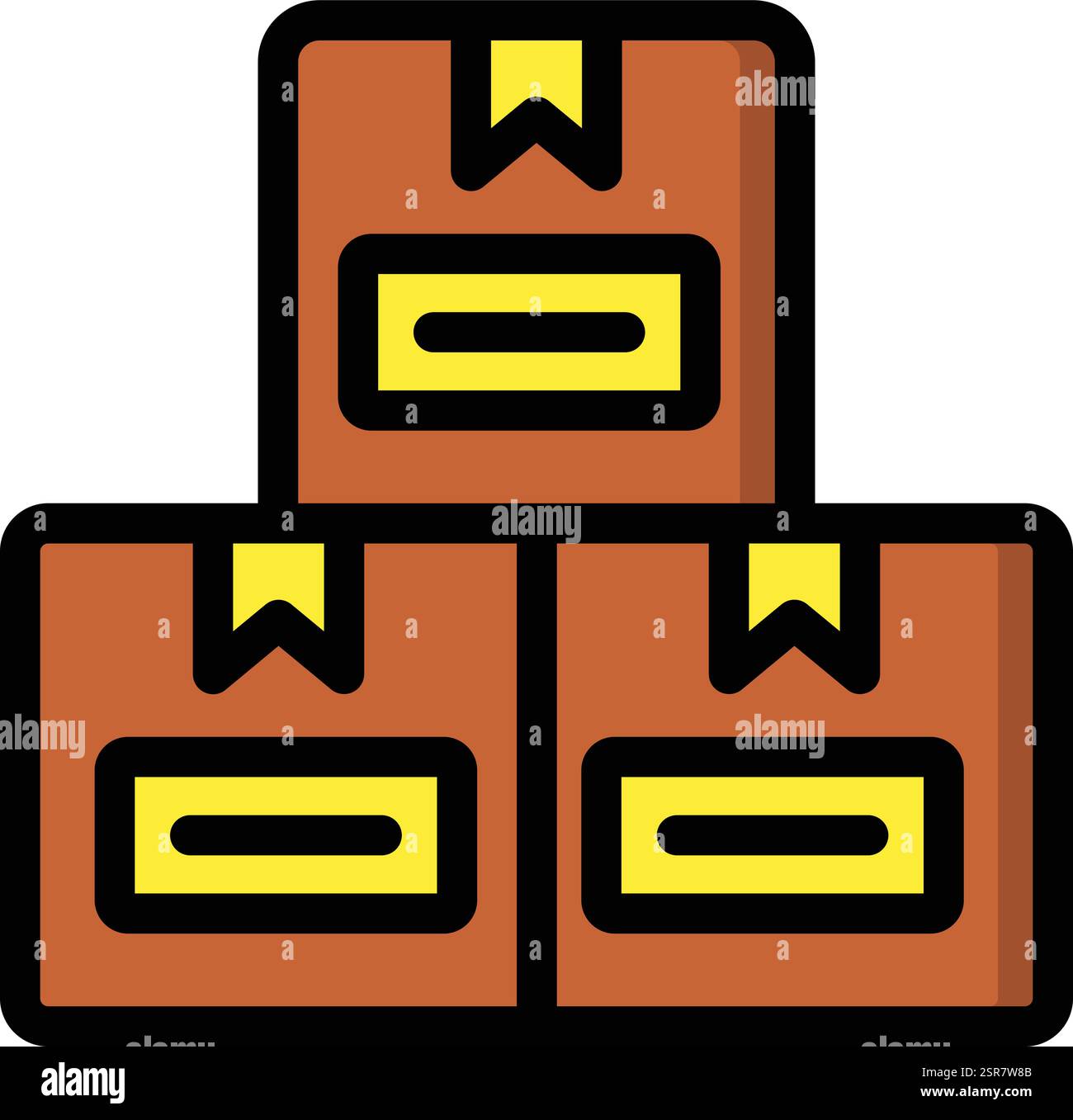 Boxes Vector Icon Design Illustration Stock Vector