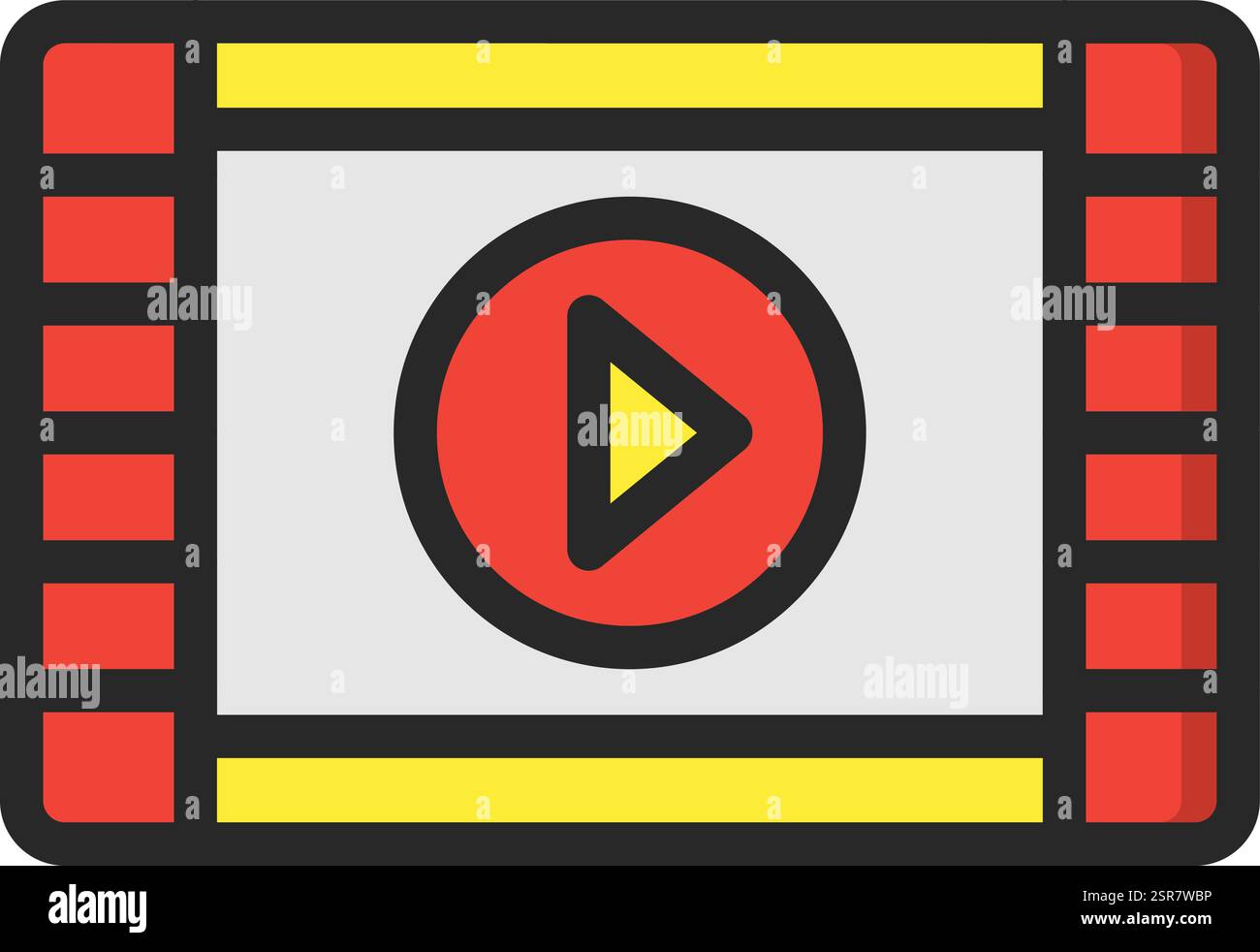 Video Vector Icon Design Illustration Stock Vector