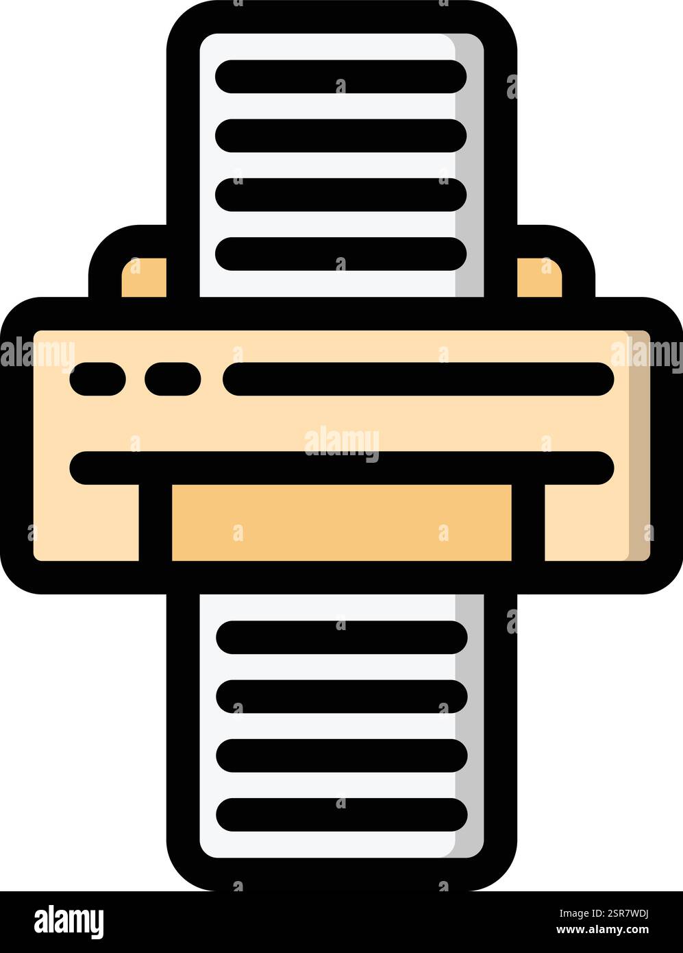 Printer Vector Icon Design Illustration Stock Vector