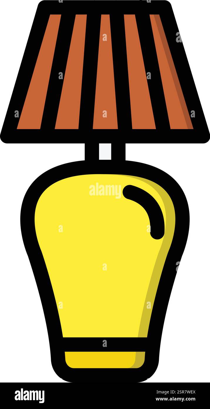 Table Lamp Vector Icon Design Illustration Stock Vector