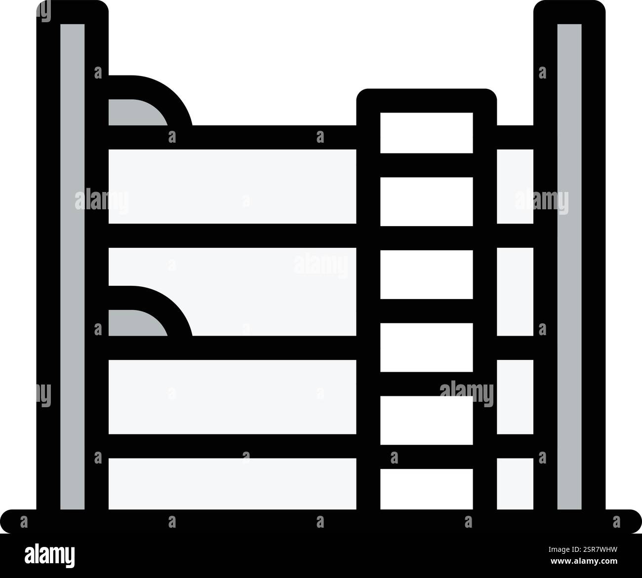 Bunk Bed Vector Icon Design Illustration Stock Vector