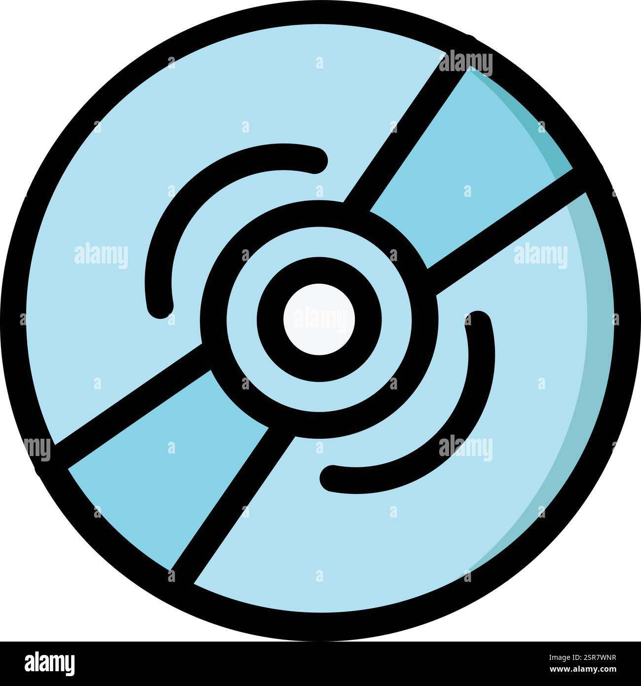 Compact Disk Vector Icon Design Illustration Stock Vector