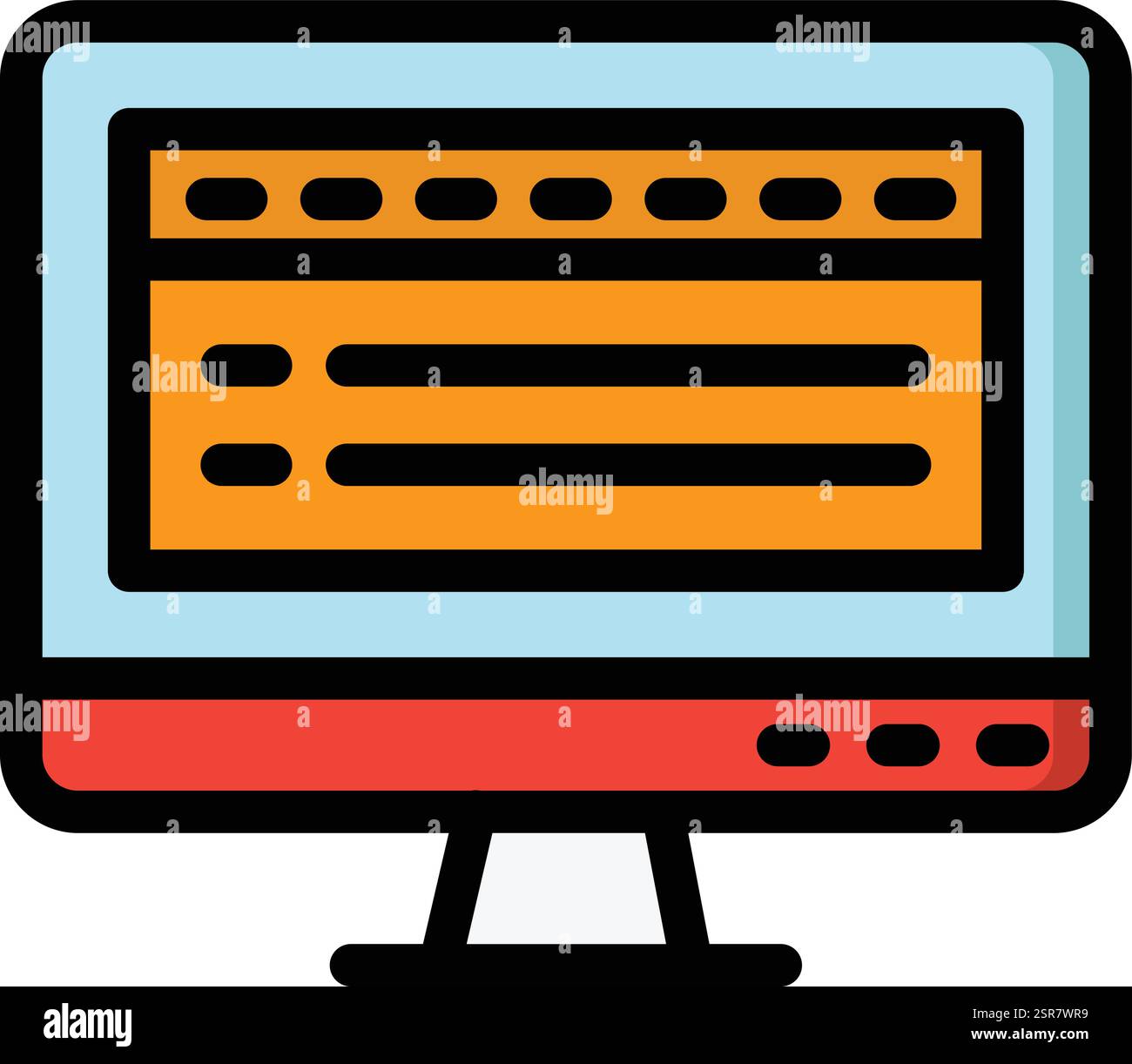 Screen Vector Icon Design Illustration Stock Vector