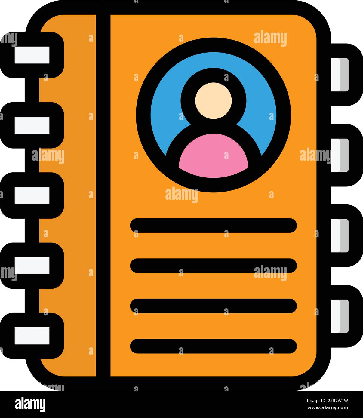 Adress Book Vector Icon Design Illustration Stock Vector