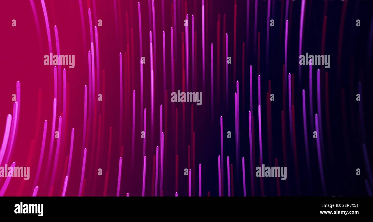 Image of glowing light trails moving over black background Stock Photo ...