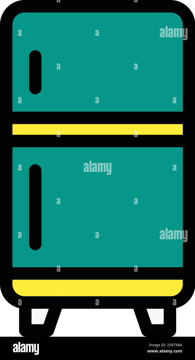 Fridge Vector Icon Design Illustration Stock Vector