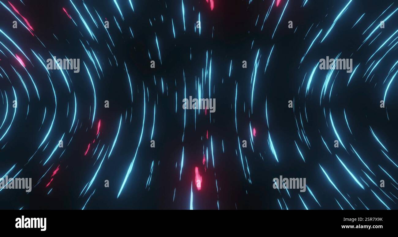 Image of glowing light trails over black background Stock Photo - Alamy